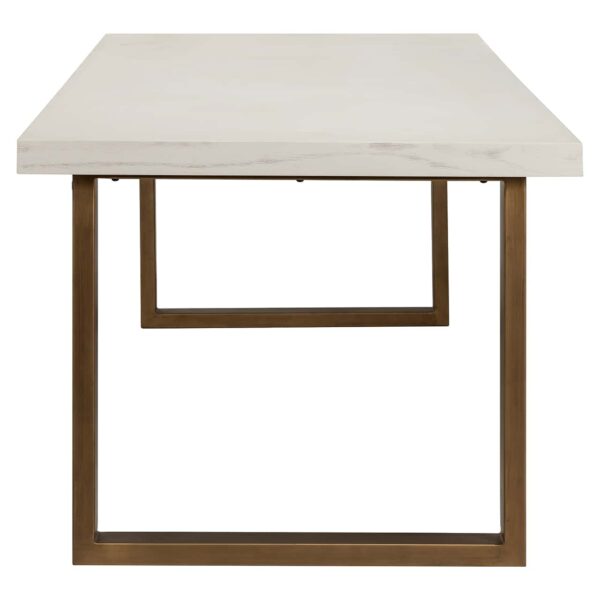 Dining table Whitebone brass 235 (Verona Grey)