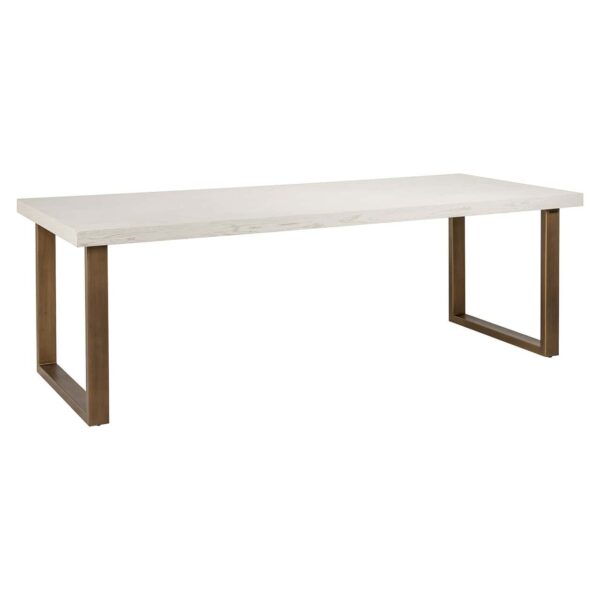 Dining table Whitebone brass 235 (Verona Grey)