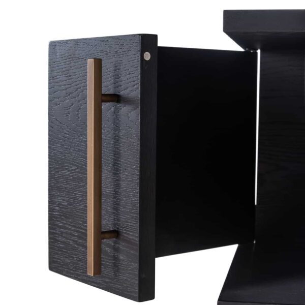 Display unit Cambon 4-doors 4-shelves (Dark coffee)