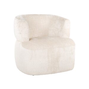Easy chair Donna white chenille (Bergen 900 white chenille)