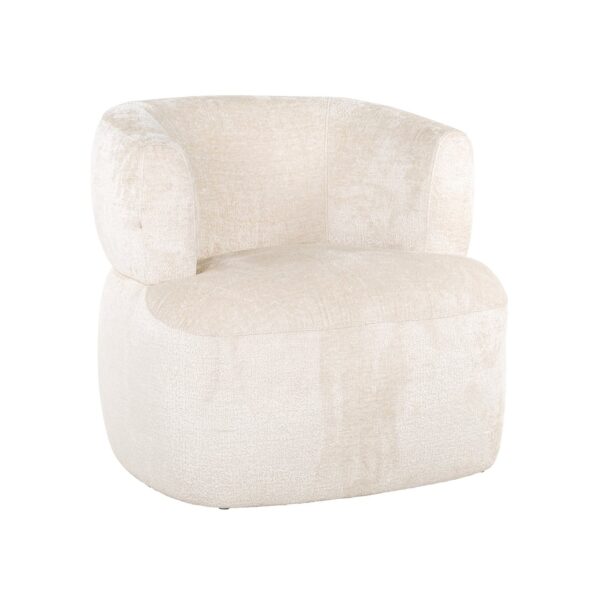Easy chair Donna white chenille (Bergen 900 white chenille)