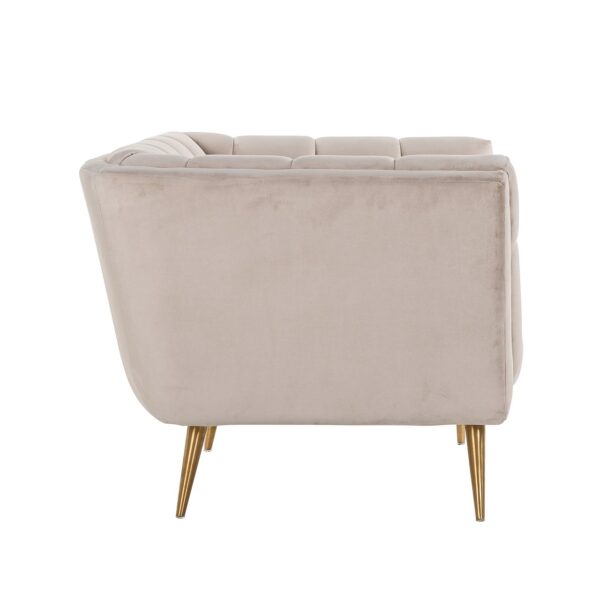 Easy Chair Huxley Khaki velvet / Brushed gold (Quartz Khaki 903)