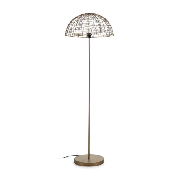 Lámpara de Pie 50x50x157 Alambre/Metal Dorado Antique
