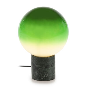 Lámpara de Sobremesa 25x25x37 Cristal Blanco/Verde/Mármol Verde