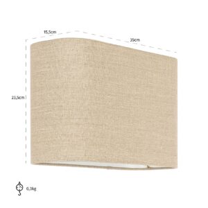 Lampshade Sally sand linnen rectangle small (Sand)