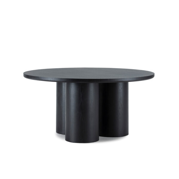 Mesa Comedor 160x160x76 Madera de Roble -- Negro