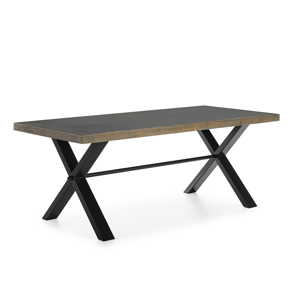 mesa comedor industrial hierro en madera natural diseño exclusivo