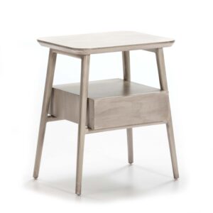 Mesita de Noche 50x38x60 Madera Gris Velado