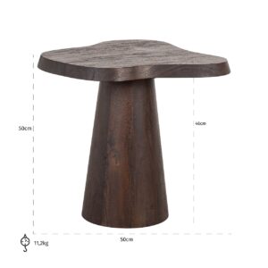 Side table Odile 50Ø (Dark brown)