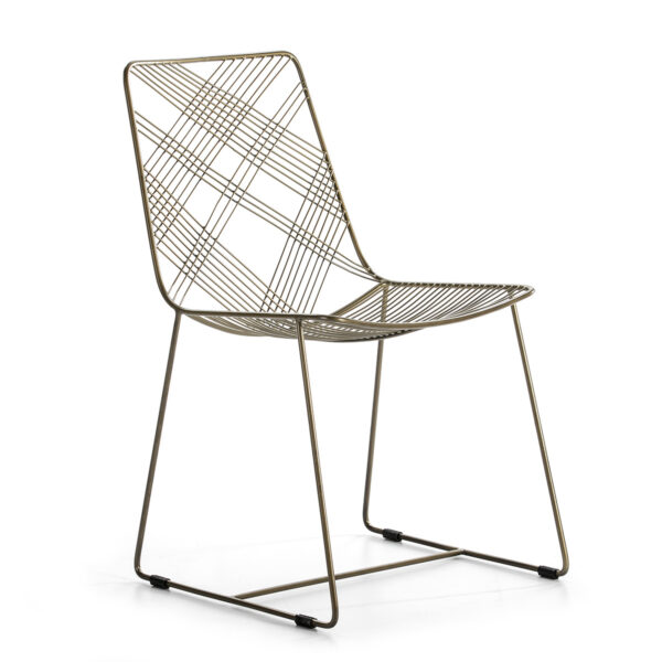 Silla 52x61x84 Metal Dorado