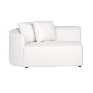 Sofa Grayson arm left white furry | fully upholstered right (Himalaya 900 white furry)