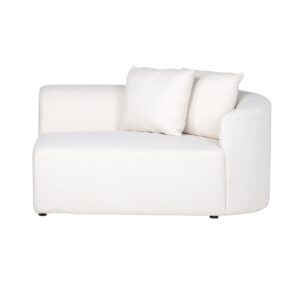 Sofa Grayson arm right white furry | fully upholstered left (Himalaya 900 white furry)