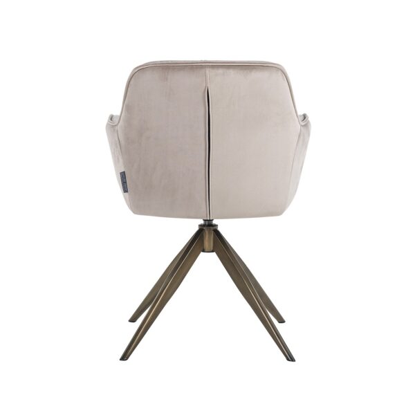 Swivel chair Aline khaki velvet fire retardant (FR-Quartz 903 Khaki)