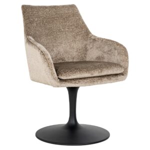 Swivel chair Marlon taupe chenille (Bergen 104 taupe chenille)
