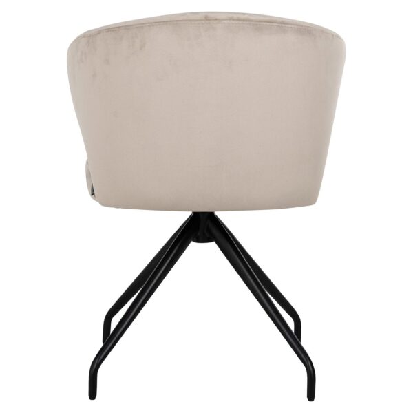 Swivel chair Milly khaki velvet (Fusion cream 02)