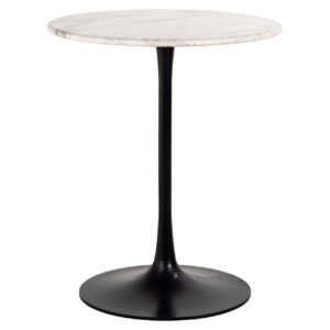 Bistro table Carlten white 65Ø (Black/white)