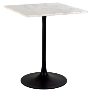 Bistro table Carlten white square (Black/white)