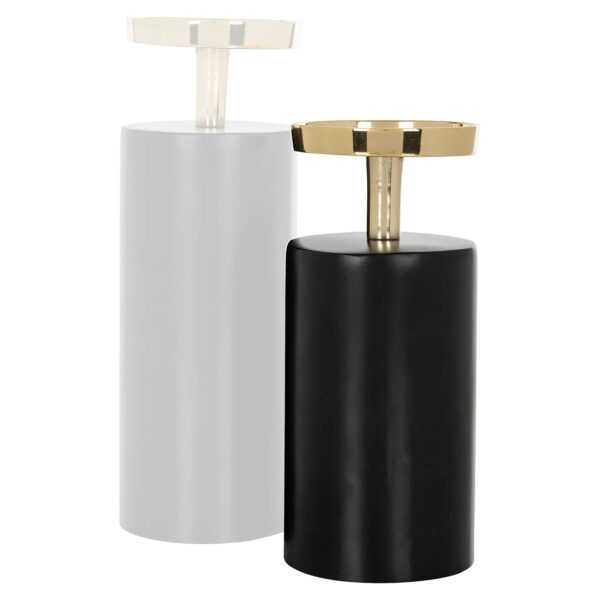 Candle holder Caya big (Black/gold)