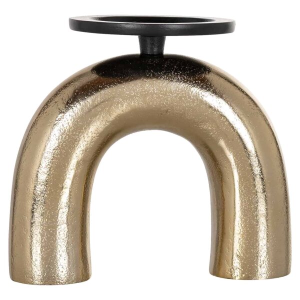 Candle holder Jadey small (Black/gold)