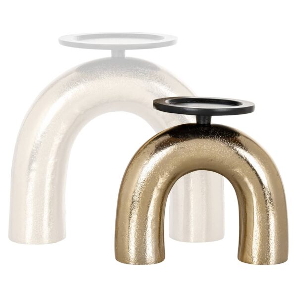 Candle holder Jadey small (Black/gold)