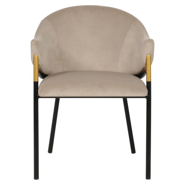 Chair Jocasta khaki velvet (set of 2) (Quartz Khaki 903)