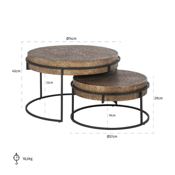 Coffee table Derby set of 2