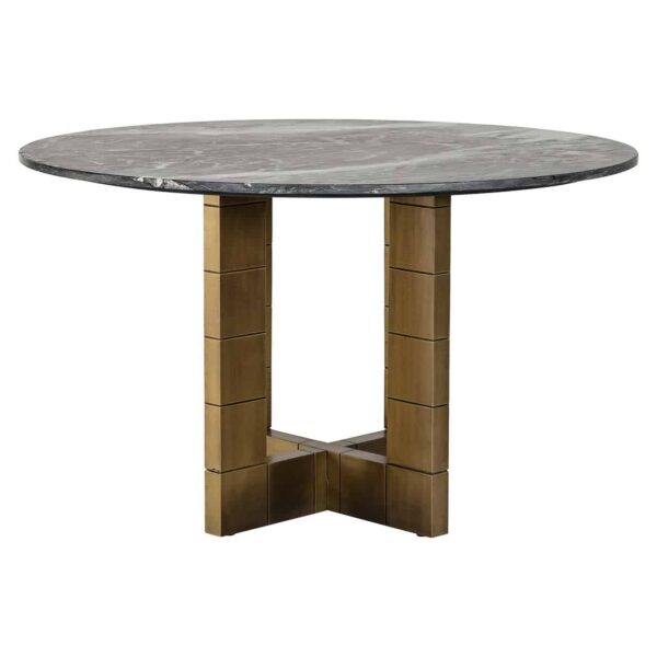 Dining table Collada 130Ø (Black/gold)