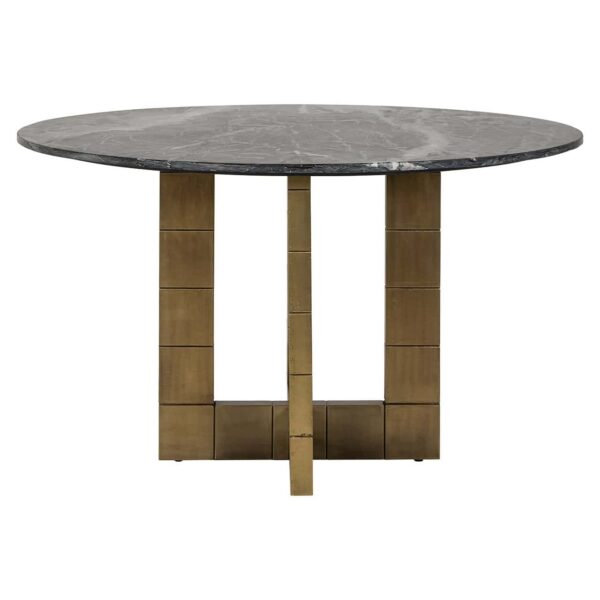 Dining table Collada 130Ø (Black/gold)