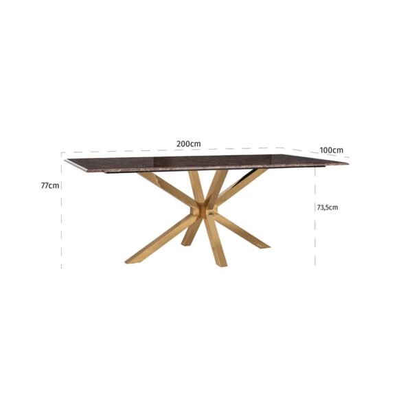 Dining table Conrad  (Gold)