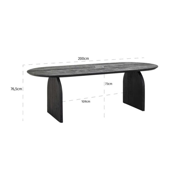 Dining table Hudson 200 (Black)