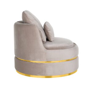 Easy Chair Kylie khaki velvet / gold (Quartz Khaki 903)