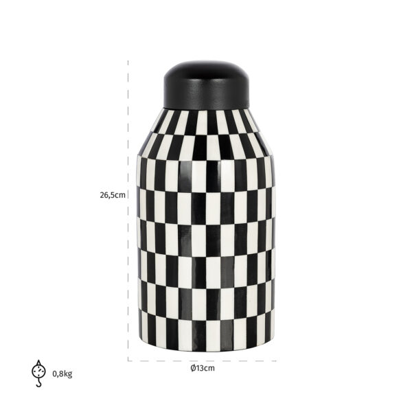 Jar Malou big (Black/white)