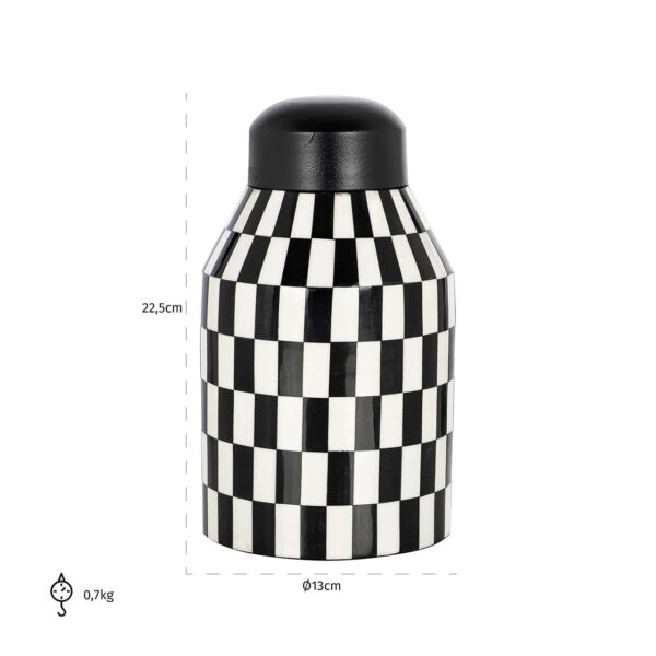 Jar Malou small (Black/white)