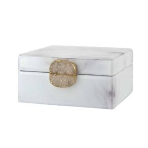 Jewellery Box Bayou white marble look