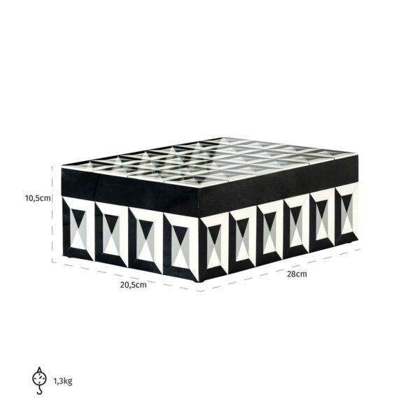 Jewellery Box Licia Big (Black/white)