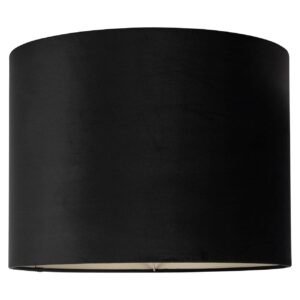 Lampshade Maddy black velvet cilinder 40Ø (Black)