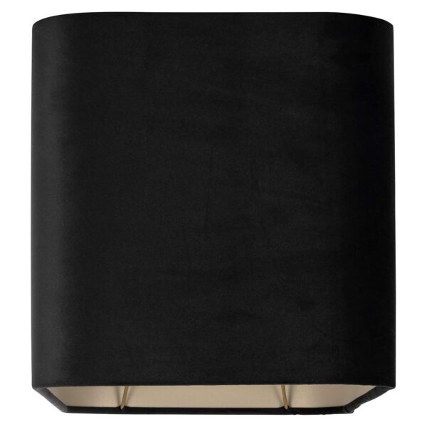 Lampshade Maddy black velvet rectangle (Black)