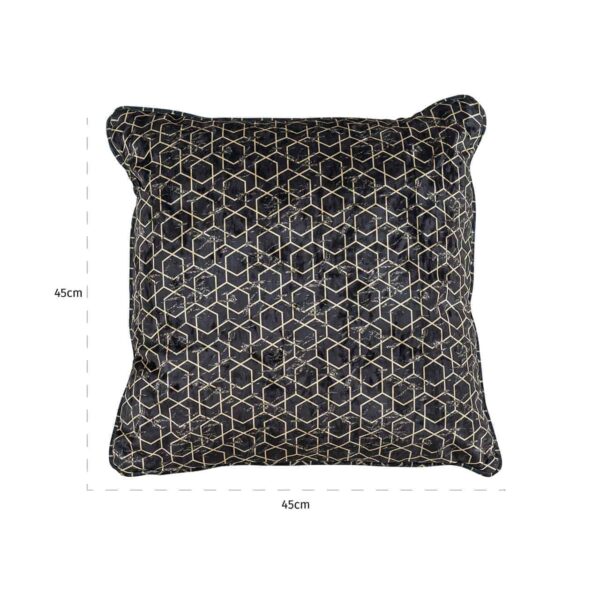 Pillow Jezz 45x45 (Ice velvet 18098 Kubic vintage 9999 Black)