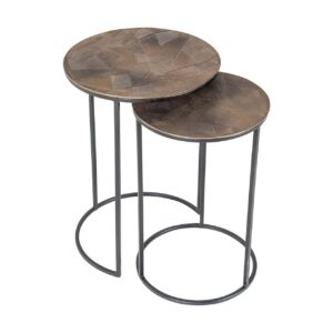 Side table Tulum set of 2 (Brushed Gold)