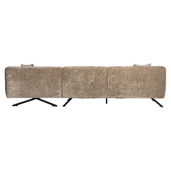 Sofa Donovan 3-seats + lounge right (Bergen 104 taupe chenille)