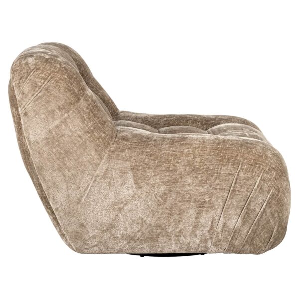 Swivel easy chair Rosy taupe chenille (Bergen 104 taupe chenille)