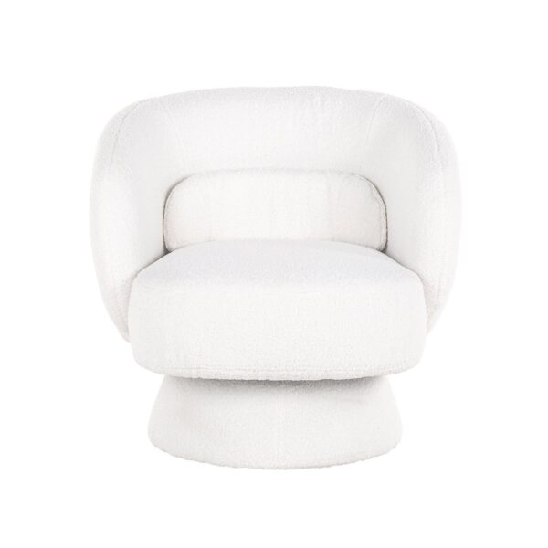 Swivel easy chair Senna white furry (Himalaya 900 white furry)