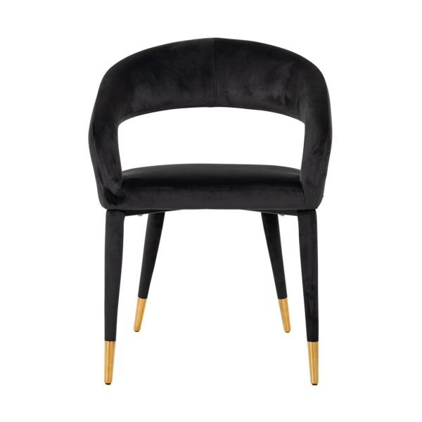 Arm chair Gia antraciet velvet fire retardant (FR-Quartz 801 Antraciet)