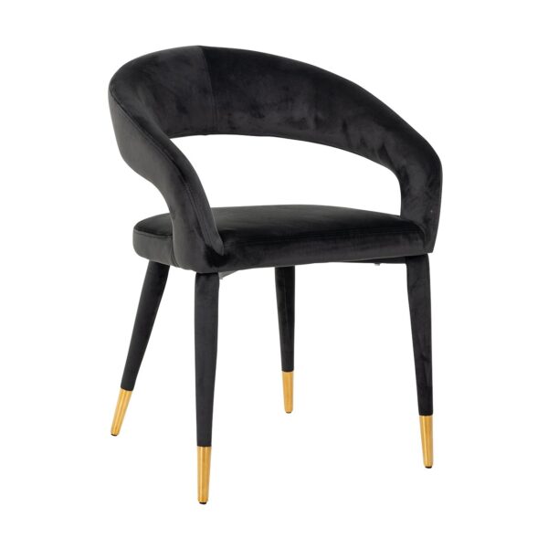 Arm chair Gia antraciet velvet fire retardant (FR-Quartz 801 Antraciet)