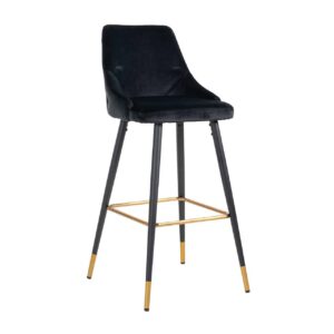 Bar stool Imani black velvet (Quartz Black 800)