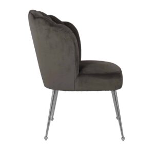 Chair Pippa Stone velvet / silver (Quartz Stone 101)