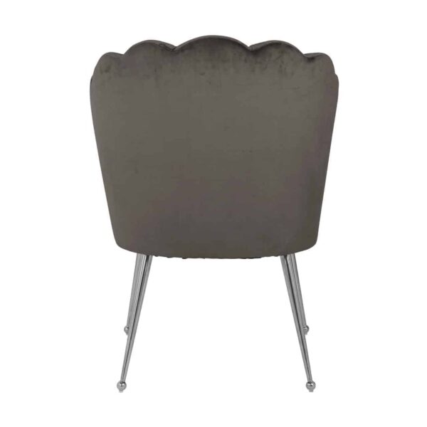 Chair Pippa Stone velvet / silver (Quartz Stone 101)