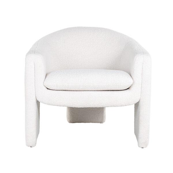 Easy chair Charmaine white furry (Himalaya 900 white furry)