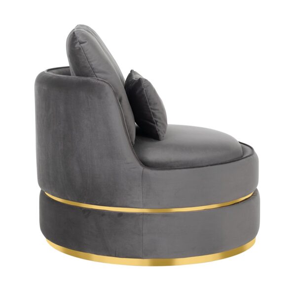 Easy Chair Kylie Stone velvet / gold (Quartz Stone 101)