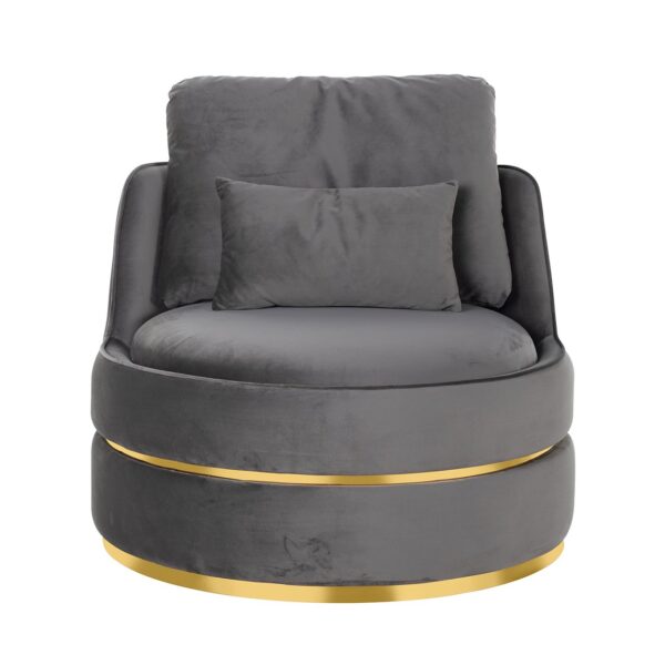 Easy Chair Kylie Stone velvet / gold (Quartz Stone 101)